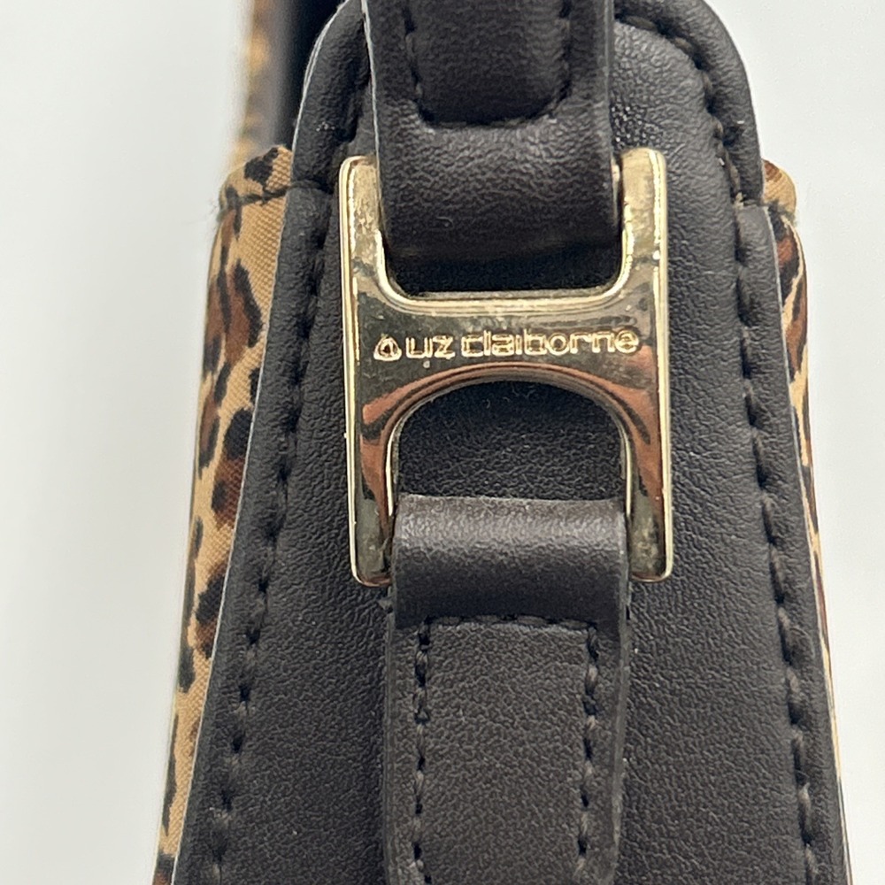 Leopard Print Vintage 90's Y2K Mini Bag Purse Handbag Liz Claiborne Canvas Purse - Picture 12 of 12